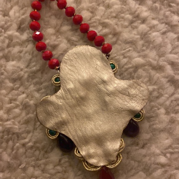 Zenzii Large Beaded Statement Piece Necklace - Picture 5 of 6